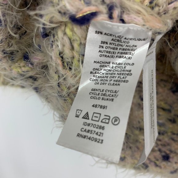 Lou & Grey Sweater Speckled Metallic Fuzzy Knit Long Sleeve - Picture 6 of 10